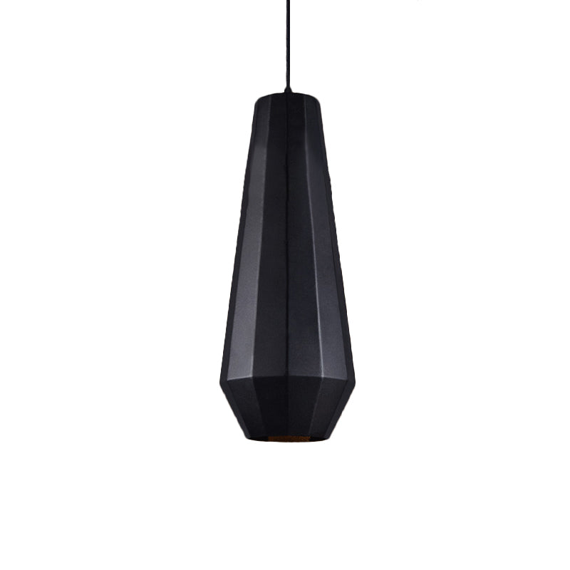 Diamond Metal Suspension Pendant Farmhouse 1 Light Coffee Shop Ceiling Lamp in Black Clearhalo 'Art Deco Pendants' 'Black' 'Cast Iron' 'Ceiling Lights' 'Ceramic' 'Crystal' 'Industrial Pendants' 'Industrial' 'Metal' 'Middle Century Pendants' 'Pendant Lights' 'Pendants' 'Rustic Pendants' 'Tiffany' Lighting' 760617