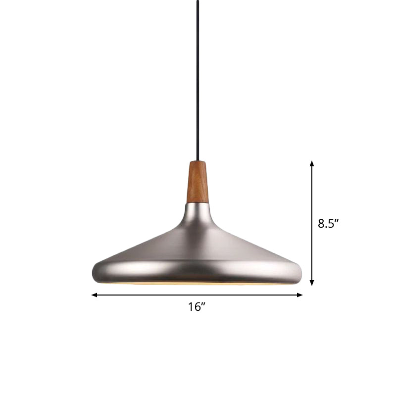Industrial Cone Ceiling Pendant Light 1 Light Aluminum Suspension Lamp in Silver, 7"/10.5"/16" Wide Clearhalo 'Art Deco Pendants' 'Cast Iron' 'Ceiling Lights' 'Ceramic' 'Crystal' 'Industrial Pendants' 'Industrial' 'Metal' 'Middle Century Pendants' 'Pendant Lights' 'Pendants' 'Tiffany' Lighting' 760657