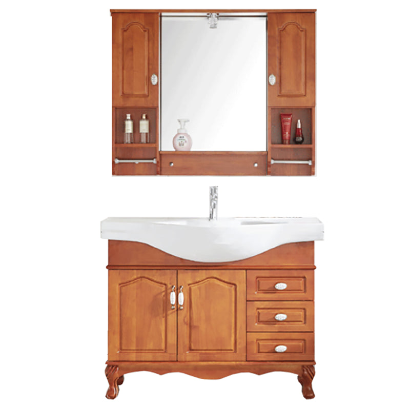 Traditional Wood Sink Vanity Freestanding Bathroom Sink Vanity with Mirror Vanity & Faucet & Mirror Cabinet https://res.litfad.com/site/img/item/2023/02/03/7610696/1200x1200.jpg Clearhalo 'Bathroom Remodel & Bathroom Fixtures' 'Bathroom Vanities' 'bathroom_vanities' 'Home Improvement' 'home_improvement' 'home_improvement_bathroom_vanities' 7610696