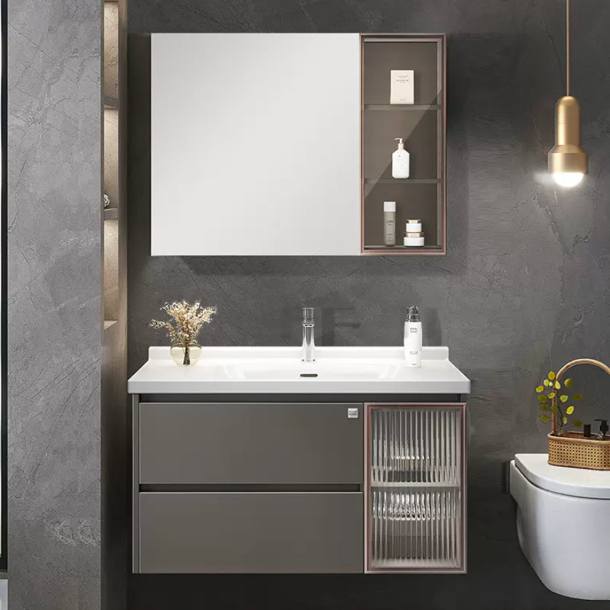 Rectangular Vanity Set Modern Ceramic Top Single-Sink Wall Mount Bath Vanity Vanity & Faucet & Mirror Cabinet https://res.litfad.com/site/img/item/2023/02/29/7610710/1200x1200.jpg Clearhalo 'Bathroom Remodel & Bathroom Fixtures' 'Bathroom Vanities' 'bathroom_vanities' 'Home Improvement' 'home_improvement' 'home_improvement_bathroom_vanities' 7610710