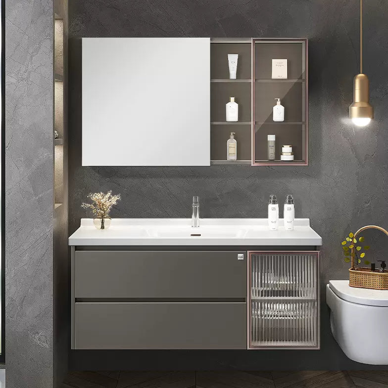 Rectangular Vanity Set Modern Ceramic Top Single-Sink Wall Mount Bath Vanity Vanity & Faucet & Mirror Cabinet https://res.litfad.com/site/img/item/2023/02/10/7610714/1200x1200.jpg Clearhalo 'Bathroom Remodel & Bathroom Fixtures' 'Bathroom Vanities' 'bathroom_vanities' 'Home Improvement' 'home_improvement' 'home_improvement_bathroom_vanities' 7610714