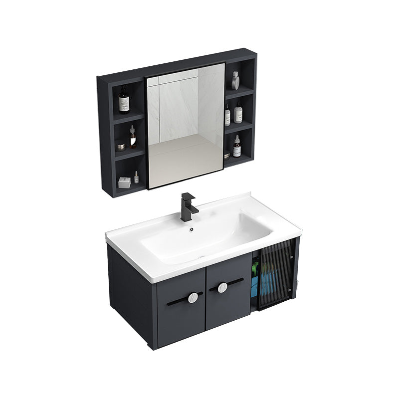 Modern Metal Frame Bath Vanity Single Rectangular Freestanding Vanity Vanity & Faucet & Mirror Cabinet https://res.litfad.com/site/img/item/2023/02/17/7610755/1200x1200.jpg Clearhalo 'Bathroom Remodel & Bathroom Fixtures' 'Bathroom Vanities' 'bathroom_vanities' 'Home Improvement' 'home_improvement' 'home_improvement_bathroom_vanities' 7610755