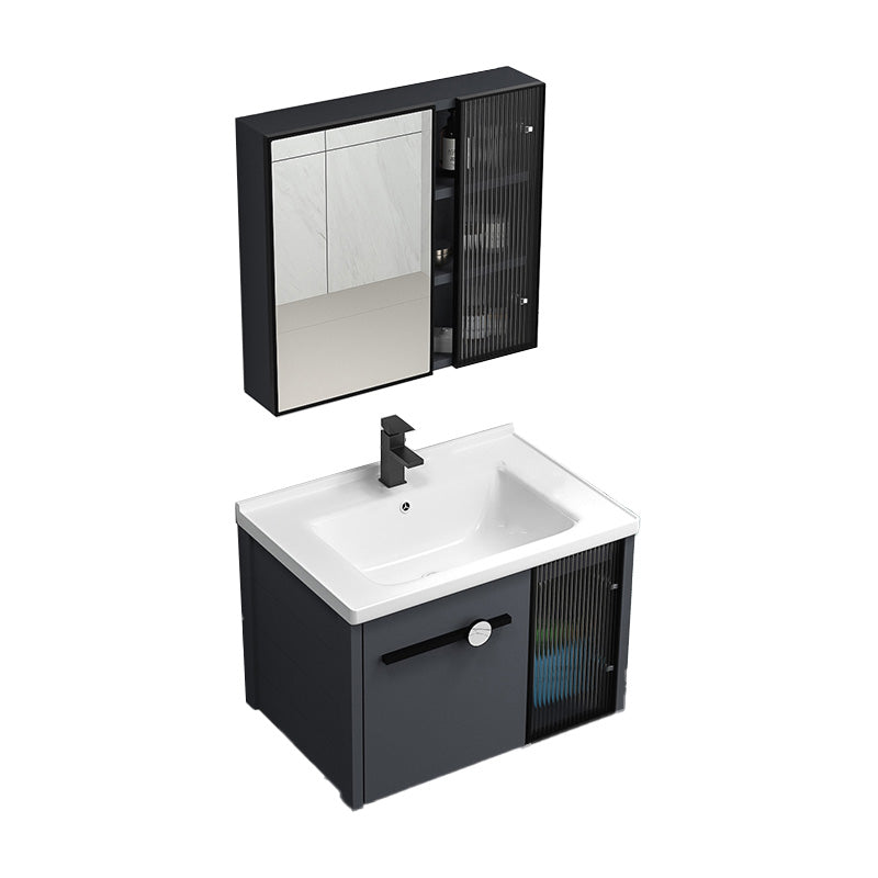 Modern Metal Frame Bath Vanity Single Rectangular Freestanding Vanity Vanity & Faucet & Mirror Cabinet https://res.litfad.com/site/img/item/2023/02/27/7610762/1200x1200.jpg Clearhalo 'Bathroom Remodel & Bathroom Fixtures' 'Bathroom Vanities' 'bathroom_vanities' 'Home Improvement' 'home_improvement' 'home_improvement_bathroom_vanities' 7610762