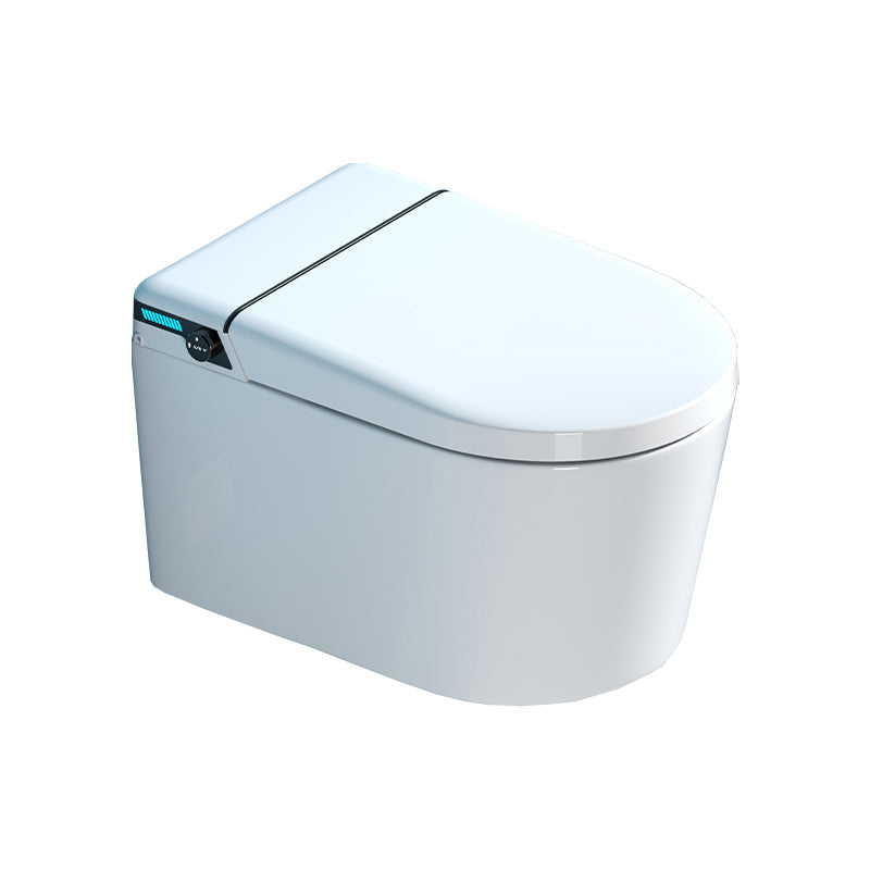 Elongated Smart Wall Mounted Bidet 14.17" H Toilet Seat Bidet with Warm Air Dryer Clearhalo 'Bathroom Remodel & Bathroom Fixtures' 'Bidets' 'Home Improvement' 'home_improvement' 'home_improvement_bidets' 'Toilets & Bidets' 7612356