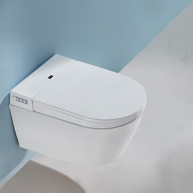 Elongated Wall Mount Bidet Antimicrobial Vitreous China Toilet Seat Bidet Toilet with Water Tank Clearhalo 'Bathroom Remodel & Bathroom Fixtures' 'Bidets' 'Home Improvement' 'home_improvement' 'home_improvement_bidets' 'Toilets & Bidets' 7612382