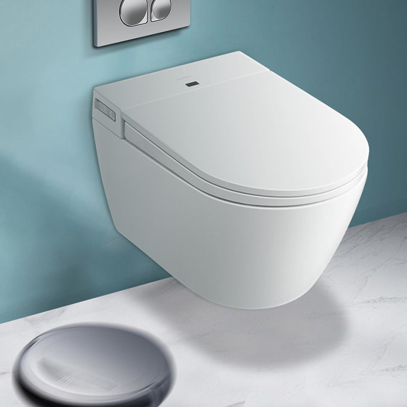 Elongated Wall Mount Bidet Antimicrobial Vitreous China Toilet Seat Bidet Clearhalo 'Bathroom Remodel & Bathroom Fixtures' 'Bidets' 'Home Improvement' 'home_improvement' 'home_improvement_bidets' 'Toilets & Bidets' 7612385