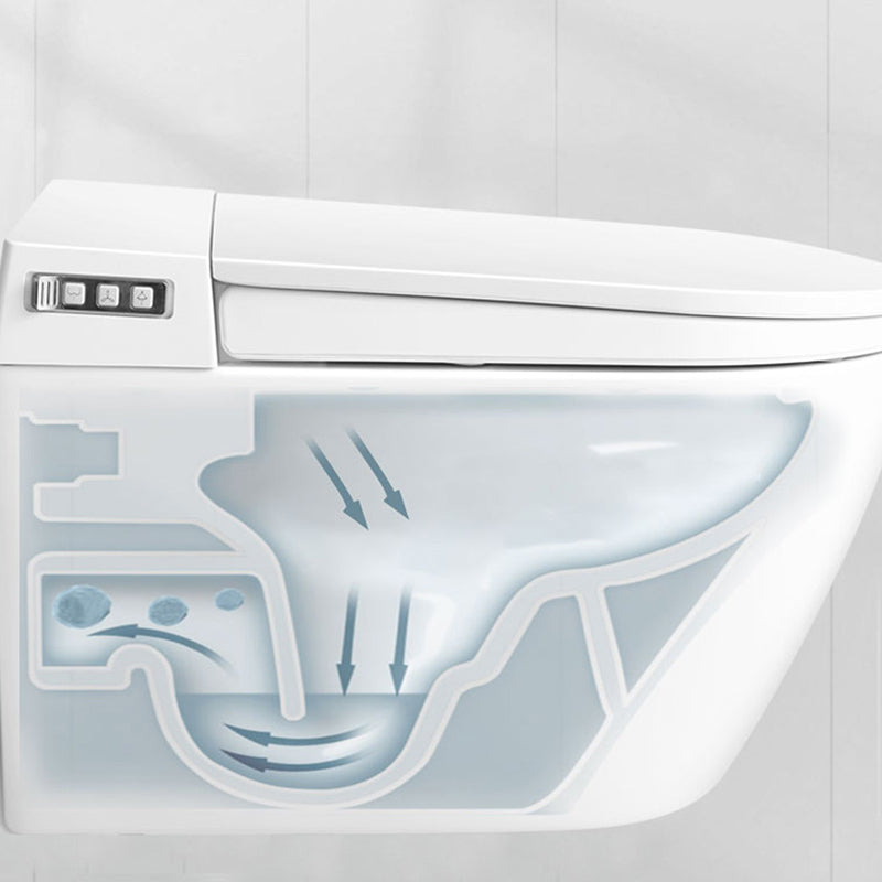 Elongated Wall Mount Bidet Antimicrobial Vitreous China Toilet Seat Bidet Clearhalo 'Bathroom Remodel & Bathroom Fixtures' 'Bidets' 'Home Improvement' 'home_improvement' 'home_improvement_bidets' 'Toilets & Bidets' 7612389