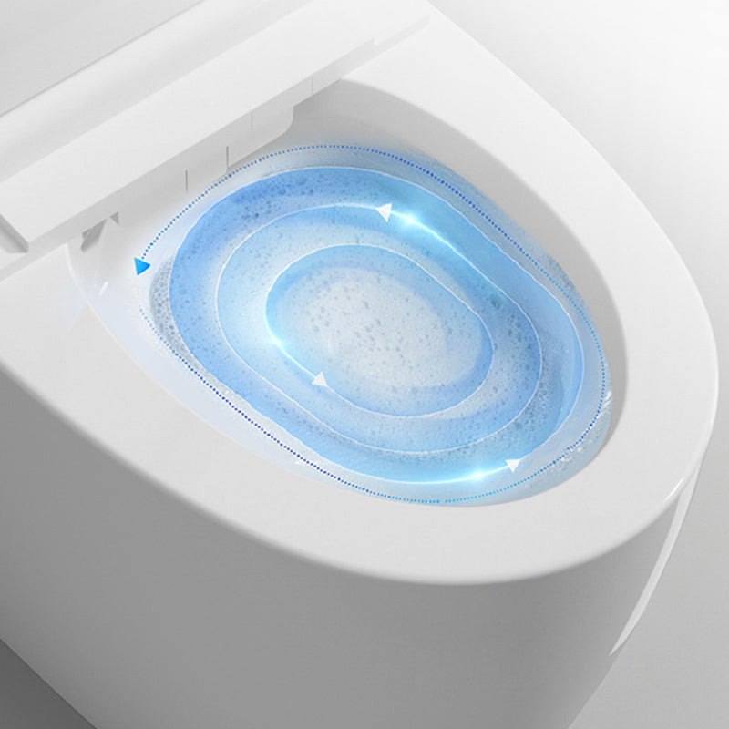 Elongated Ceramic Bidets Seat Smart Floor Standing Toilet Seat Bidet in White Clearhalo 'Bathroom Remodel & Bathroom Fixtures' 'Bidets' 'Home Improvement' 'home_improvement' 'home_improvement_bidets' 'Toilets & Bidets' 7612402