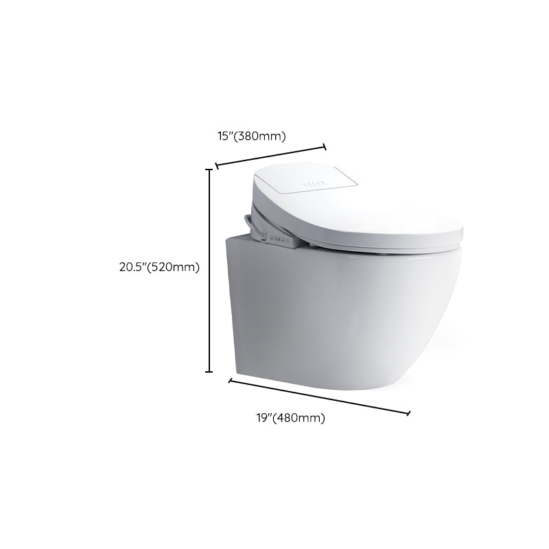 15" W Wall Hung Toilet Set Ceramic Elongated Smart Bidet with Tank Clearhalo 'Bathroom Remodel & Bathroom Fixtures' 'Bidets' 'Home Improvement' 'home_improvement' 'home_improvement_bidets' 'Toilets & Bidets' 7612421