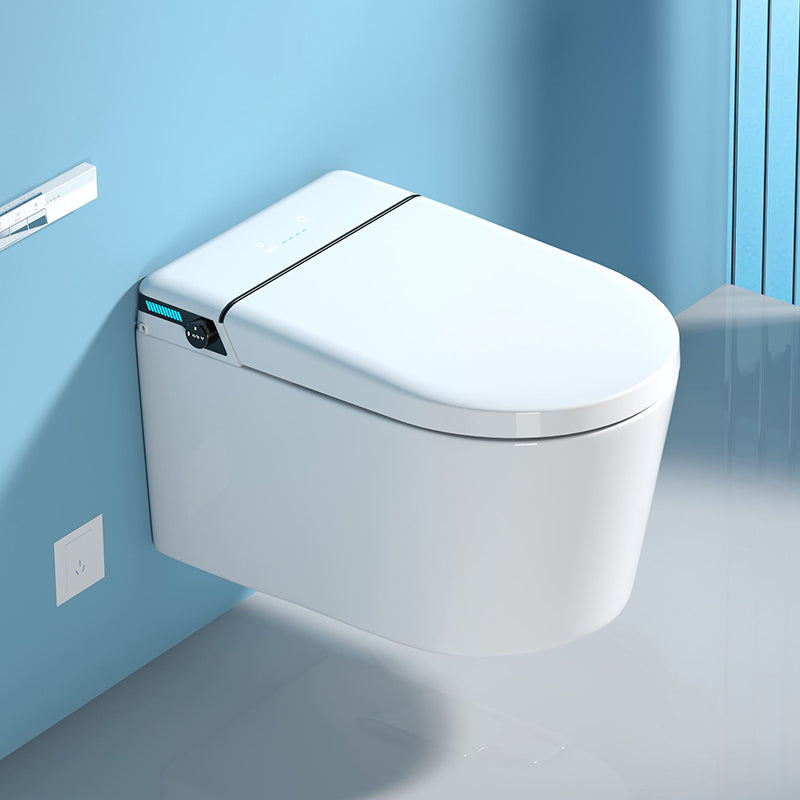 White All-In-One Smart Bidet with Tank 15" Wide Wall Mount Bidet Clearhalo 'Bathroom Remodel & Bathroom Fixtures' 'Bidets' 'Home Improvement' 'home_improvement' 'home_improvement_bidets' 'Toilets & Bidets' 7612435