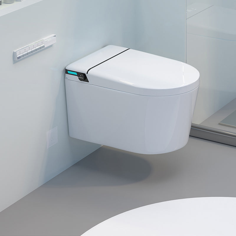 Ceramic Smart Toilet Dual Flush Wall Mounted Bidet with Dryer Clearhalo 'Bathroom Remodel & Bathroom Fixtures' 'Bidets' 'Home Improvement' 'home_improvement' 'home_improvement_bidets' 'Toilets & Bidets' 7612482