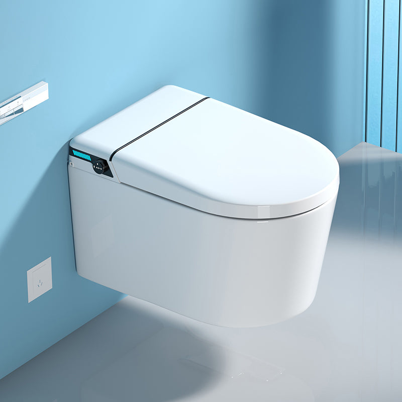 Ceramic Smart Toilet Dual Flush Wall Mounted Bidet with Dryer Clearhalo 'Bathroom Remodel & Bathroom Fixtures' 'Bidets' 'Home Improvement' 'home_improvement' 'home_improvement_bidets' 'Toilets & Bidets' 7612483