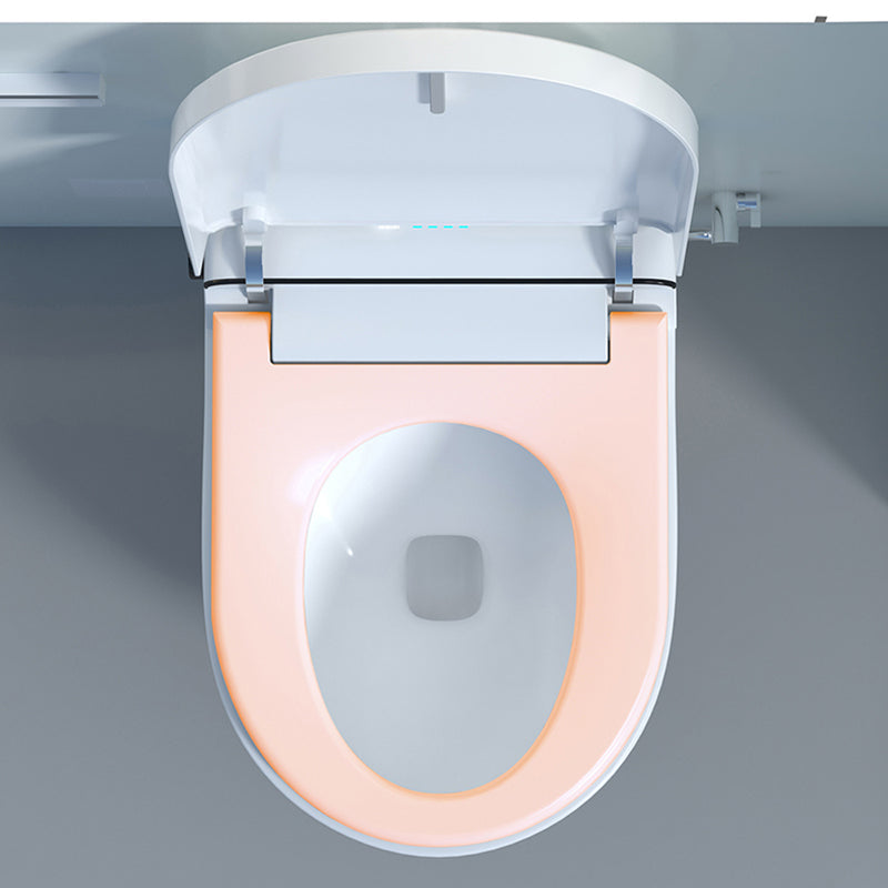 Ceramic Smart Toilet Dual Flush Wall Mounted Bidet with Dryer Clearhalo 'Bathroom Remodel & Bathroom Fixtures' 'Bidets' 'Home Improvement' 'home_improvement' 'home_improvement_bidets' 'Toilets & Bidets' 7612491