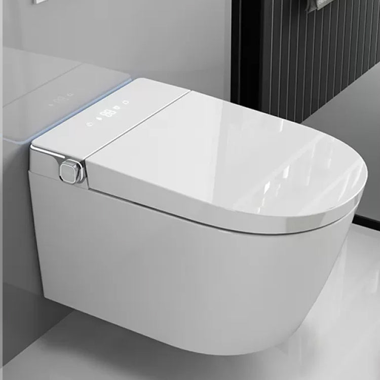 Elongated Wall Hung Toilet Set Deodorizing Dual Flush Smart Toilet White Clearhalo 'Bathroom Remodel & Bathroom Fixtures' 'Bidets' 'Home Improvement' 'home_improvement' 'home_improvement_bidets' 'Toilets & Bidets' 7612579