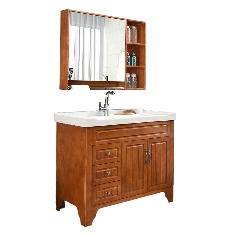 Wood Traditional Sink Vanity Freestanding Bathroom Vanity Set with Mirror Vanity & Faucet & Mirror Cabinet https://res.litfad.com/site/img/item/2023/02/03/7623509/1200x1200.jpg Clearhalo 'Bathroom Remodel & Bathroom Fixtures' 'Bathroom Vanities' 'bathroom_vanities' 'Home Improvement' 'home_improvement' 'home_improvement_bathroom_vanities' 7623509