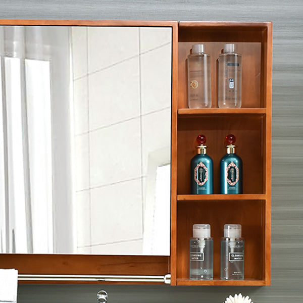 Wood Traditional Sink Vanity Freestanding Bathroom Vanity Set with Mirror Clearhalo 'Bathroom Remodel & Bathroom Fixtures' 'Bathroom Vanities' 'bathroom_vanities' 'Home Improvement' 'home_improvement' 'home_improvement_bathroom_vanities' 7623514