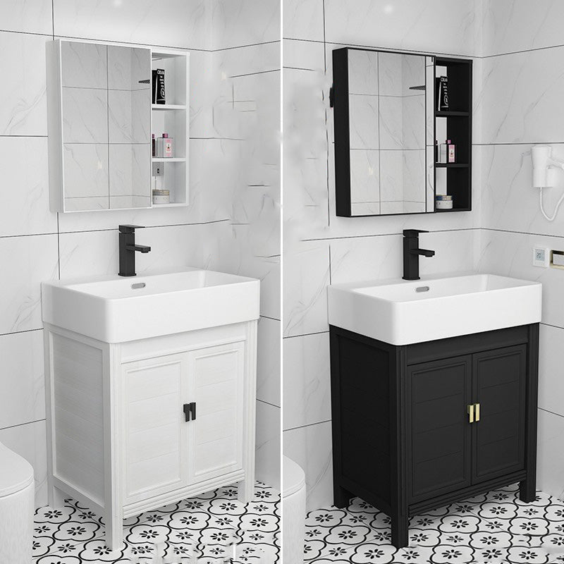 Modern Freestanding Sink Vanity Metal Faucet Included Bathroom Sink Vanity Clearhalo 'Bathroom Remodel & Bathroom Fixtures' 'Bathroom Vanities' 'bathroom_vanities' 'Home Improvement' 'home_improvement' 'home_improvement_bathroom_vanities' 7623590