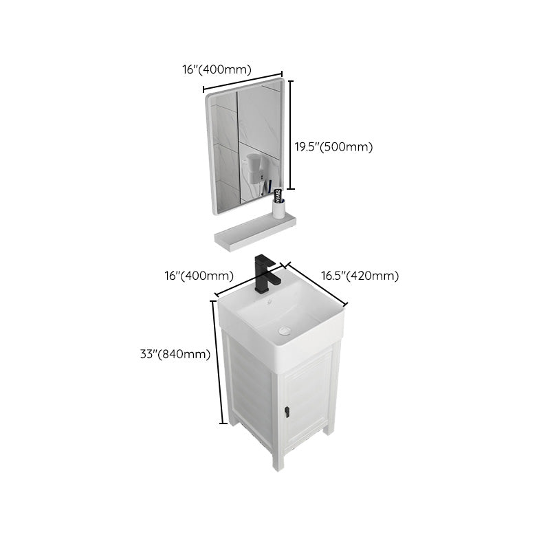 Modern Freestanding Sink Vanity Metal Faucet Included Bathroom Sink Vanity Clearhalo 'Bathroom Remodel & Bathroom Fixtures' 'Bathroom Vanities' 'bathroom_vanities' 'Home Improvement' 'home_improvement' 'home_improvement_bathroom_vanities' 7623615