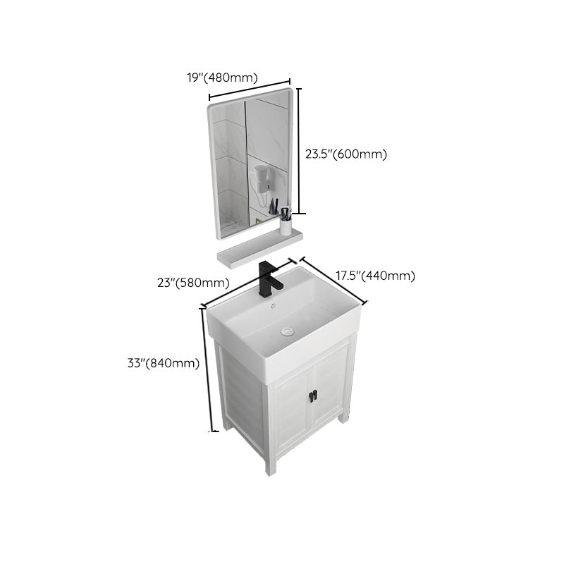 Modern Freestanding Sink Vanity Metal Faucet Included Bathroom Sink Vanity Clearhalo 'Bathroom Remodel & Bathroom Fixtures' 'Bathroom Vanities' 'bathroom_vanities' 'Home Improvement' 'home_improvement' 'home_improvement_bathroom_vanities' 7623618