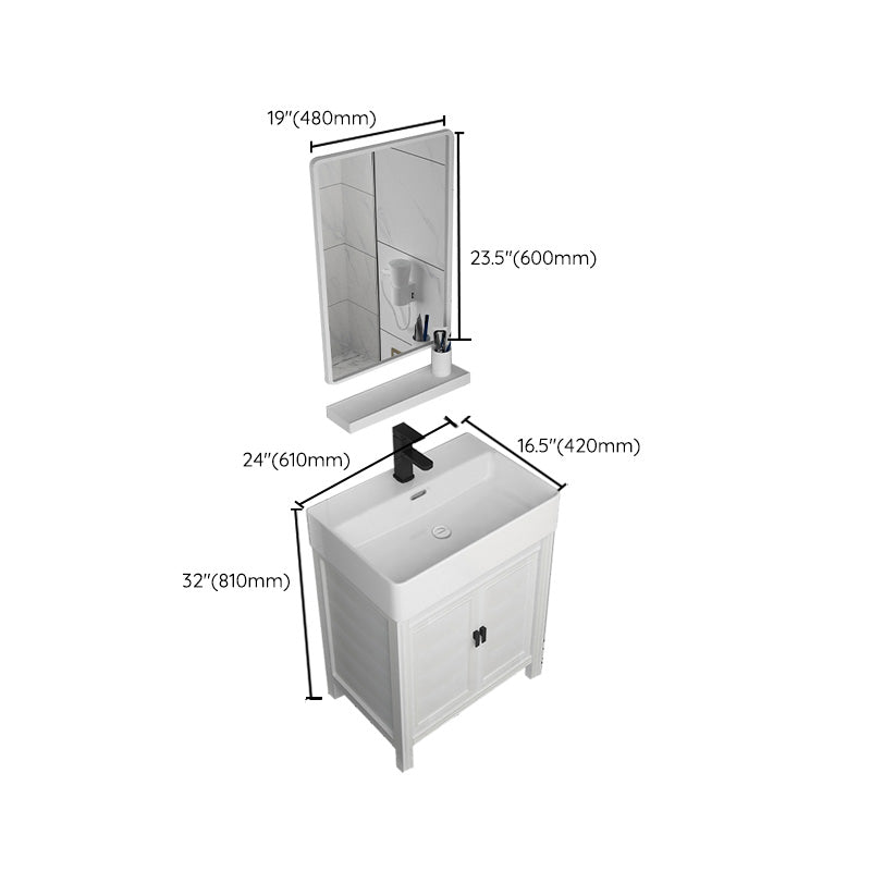 Modern Freestanding Sink Vanity Metal Faucet Included Bathroom Sink Vanity Clearhalo 'Bathroom Remodel & Bathroom Fixtures' 'Bathroom Vanities' 'bathroom_vanities' 'Home Improvement' 'home_improvement' 'home_improvement_bathroom_vanities' 7623619