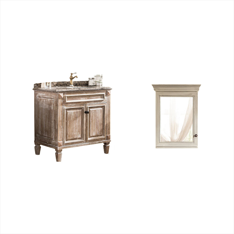 Wood Traditional Sink Vanity Freestanding Bathroom Sink Vanity with Mirror Vanity & Faucet & Mirror Cabinet https://res.litfad.com/site/img/item/2023/02/18/7623626/1200x1200.jpg Clearhalo 'Bathroom Remodel & Bathroom Fixtures' 'Bathroom Vanities' 'bathroom_vanities' 'Home Improvement' 'home_improvement' 'home_improvement_bathroom_vanities' 7623626