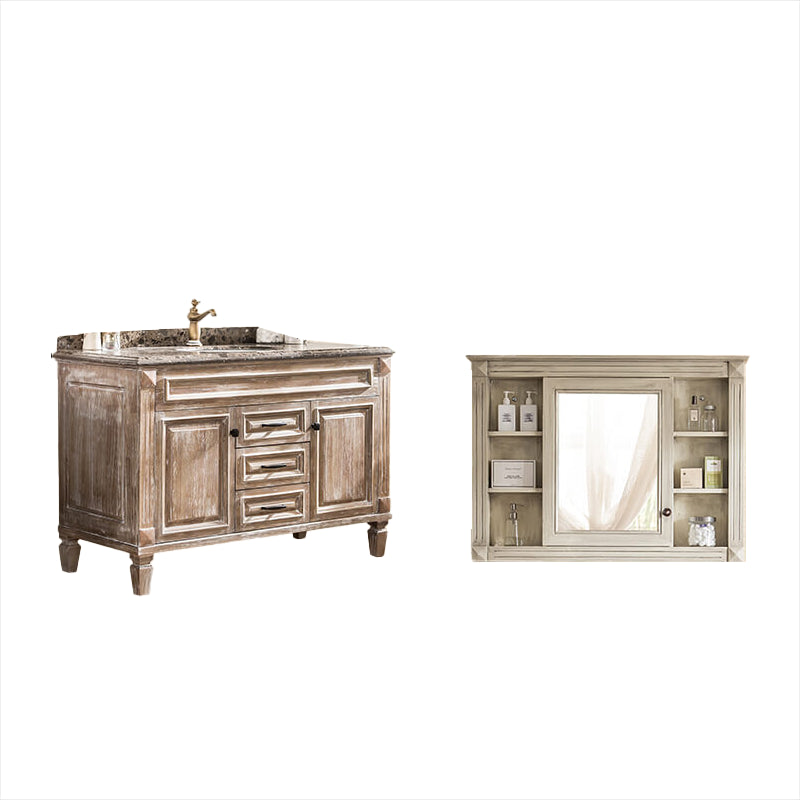 Wood Traditional Sink Vanity Freestanding Bathroom Sink Vanity with Mirror Vanity & Faucet & Mirror Cabinet https://res.litfad.com/site/img/item/2023/02/11/7623629/1200x1200.jpg Clearhalo 'Bathroom Remodel & Bathroom Fixtures' 'Bathroom Vanities' 'bathroom_vanities' 'Home Improvement' 'home_improvement' 'home_improvement_bathroom_vanities' 7623629