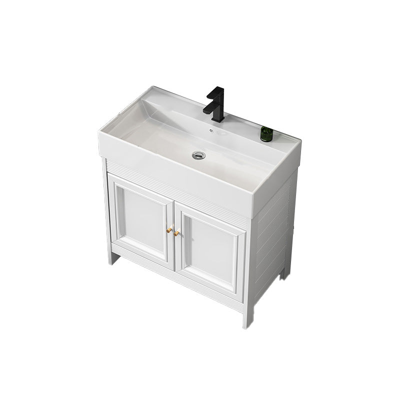 Modern Freestanding Sink Vanity Metal Faucet Included Bathroom Vanity Set Vanity & Faucet 31"L x 18"W x 33"H Clearhalo 'Bathroom Remodel & Bathroom Fixtures' 'Bathroom Vanities' 'bathroom_vanities' 'Home Improvement' 'home_improvement' 'home_improvement_bathroom_vanities' 7623679