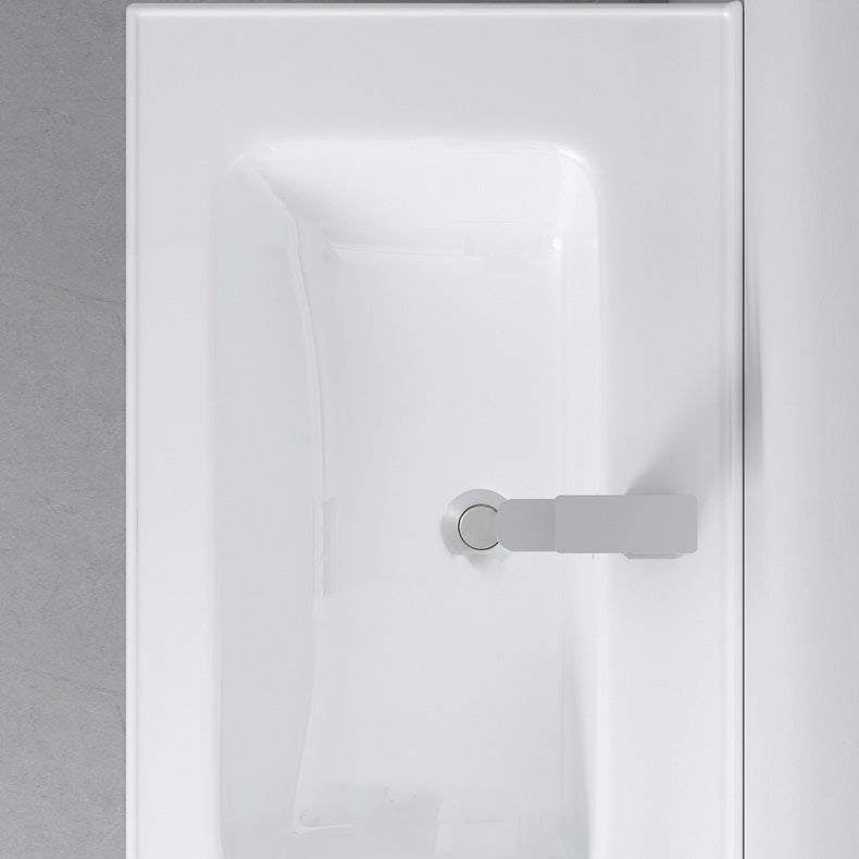 Modern Bath Vanity Single White Metal Base Rectangular Sink Vanity Clearhalo 'Bathroom Remodel & Bathroom Fixtures' 'Bathroom Vanities' 'bathroom_vanities' 'Home Improvement' 'home_improvement' 'home_improvement_bathroom_vanities' 7623771