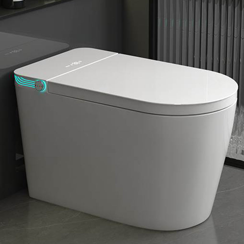 Deodorizing Smart Toilet Elongated Bidet Seat Foot Sensor Bidet Seat in White White Clearhalo 'Bathroom Remodel & Bathroom Fixtures' 'Bidets' 'Home Improvement' 'home_improvement' 'home_improvement_bidets' 'Toilets & Bidets' 7625965