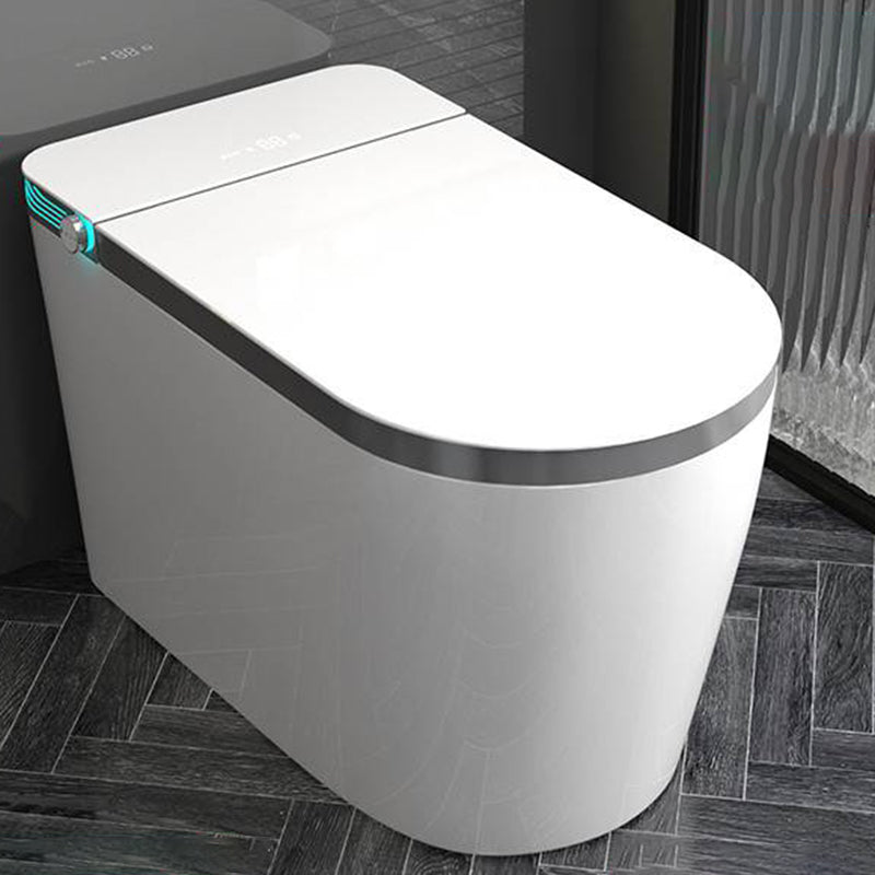 Deodorizing Smart Toilet Elongated Bidet Seat Foot Sensor Bidet Seat in White Clearhalo 'Bathroom Remodel & Bathroom Fixtures' 'Bidets' 'Home Improvement' 'home_improvement' 'home_improvement_bidets' 'Toilets & Bidets' 7625967