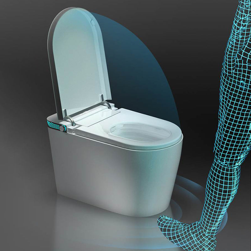 Deodorizing Smart Toilet Elongated Bidet Seat Foot Sensor Bidet Seat in White Clearhalo 'Bathroom Remodel & Bathroom Fixtures' 'Bidets' 'Home Improvement' 'home_improvement' 'home_improvement_bidets' 'Toilets & Bidets' 7625974