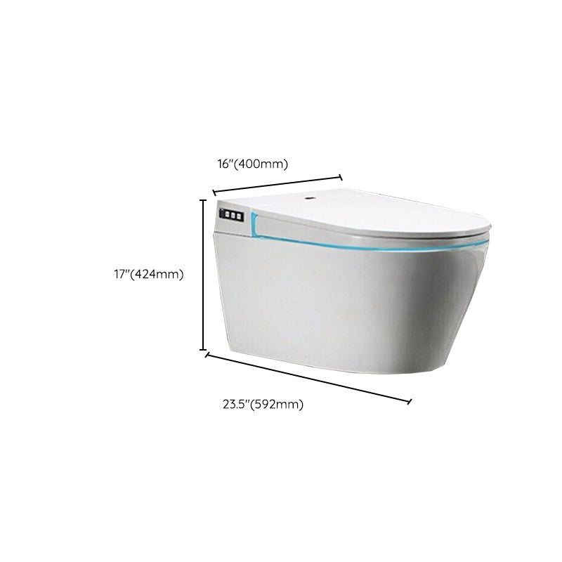 Elongated Smart Toilet Seat Bidet Stain Resistant White Bidet Seat with Heated Seat Clearhalo 'Bathroom Remodel & Bathroom Fixtures' 'Bidets' 'Home Improvement' 'home_improvement' 'home_improvement_bidets' 'Toilets & Bidets' 7626014