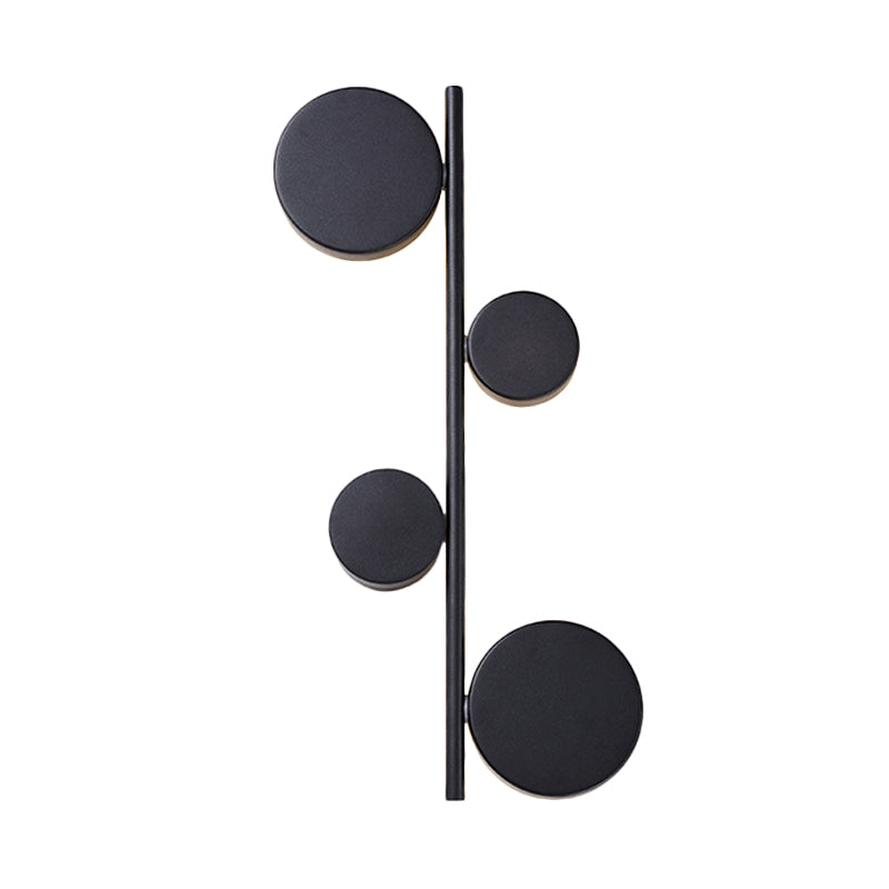 Black/Gold Finish Vertical Linear Sconce Light Post-Modern 3 Heads Metal LED Wall Lamp Fixture Clearhalo 'Cast Iron' 'Glass' 'Industrial' 'Modern wall lights' 'Modern' 'Tiffany' 'Traditional wall lights' 'Wall Lamps & Sconces' 'Wall Lights' Lighting' 762997