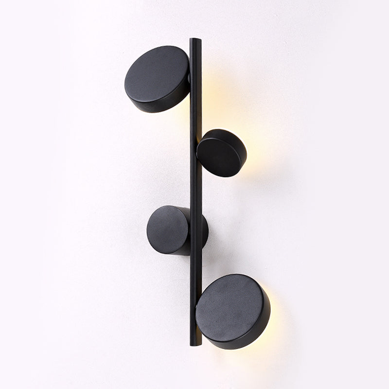 Black/Gold Finish Vertical Linear Sconce Light Post-Modern 3 Heads Metal LED Wall Lamp Fixture Clearhalo 'Cast Iron' 'Glass' 'Industrial' 'Modern wall lights' 'Modern' 'Tiffany' 'Traditional wall lights' 'Wall Lamps & Sconces' 'Wall Lights' Lighting' 762998
