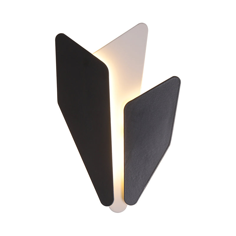 Splicing Bedside Wall Light Sconce Metal LED Contemporary Wall Mount Lamp Fixture in Black, Warm/White Light Clearhalo 'Cast Iron' 'Glass' 'Industrial' 'Modern wall lights' 'Modern' 'Tiffany' 'Traditional wall lights' 'Wall Lamps & Sconces' 'Wall Lights' Lighting' 763001