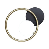 Gold and Black Ring Wall Mounted Light Postmodern 1-Light Metallic Sconce Lamp Fixture Clearhalo 'Cast Iron' 'Glass' 'Industrial' 'Modern wall lights' 'Modern' 'Tiffany' 'Traditional wall lights' 'Wall Lamps & Sconces' 'Wall Lights' Lighting' 763004