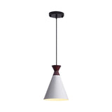 Wide Flare Drop Pendant Light Modernist Iron 1 Head Bedside Suspension Lamp in Black/Grey/White Clearhalo 'Ceiling Lights' 'Modern Pendants' 'Modern' 'Pendant Lights' 'Pendants' Lighting' 763164