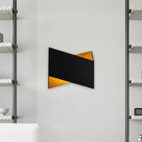 Modern Geometric Sconce Light Metal LED Stairway Wall Mounted Lamp Fixture in White/Black Black Clearhalo 'Cast Iron' 'Glass' 'Industrial' 'Modern wall lights' 'Modern' 'Tiffany' 'Traditional wall lights' 'Wall Lamps & Sconces' 'Wall Lights' Lighting' 763181