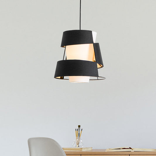 White/Black Barrel Hanging Light Modernism 1 Bulb Metal Ceiling Pendant Lamp with Laser Cut Design Black Clearhalo 'Ceiling Lights' 'Modern Pendants' 'Modern' 'Pendant Lights' 'Pendants' Lighting' 763310