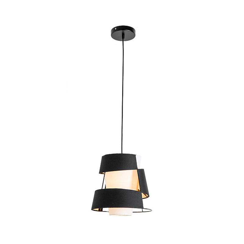 White/Black Barrel Hanging Light Modernism 1 Bulb Metal Ceiling Pendant Lamp with Laser Cut Design Clearhalo 'Ceiling Lights' 'Modern Pendants' 'Modern' 'Pendant Lights' 'Pendants' Lighting' 763312