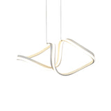 Acrylic Twisted Chandelier Light Fixture Minimalist LED White Hanging Ceiling Lamp in Warm/White Light Clearhalo 'Ceiling Lights' 'Chandeliers' 'Modern Chandeliers' 'Modern' Lighting' 763332