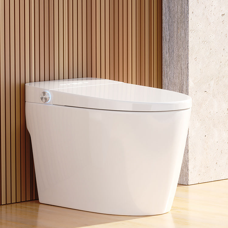 Contemporary Floor Mount Bidet White Ceramic with Bidet And Seat Horizontal Clearhalo 'Bathroom Remodel & Bathroom Fixtures' 'Bidets' 'Home Improvement' 'home_improvement' 'home_improvement_bidets' 'Toilets & Bidets' 7644325