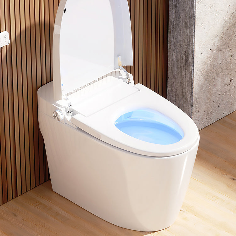 Contemporary Floor Mount Bidet White Ceramic with Bidet And Seat Horizontal Clearhalo 'Bathroom Remodel & Bathroom Fixtures' 'Bidets' 'Home Improvement' 'home_improvement' 'home_improvement_bidets' 'Toilets & Bidets' 7644328
