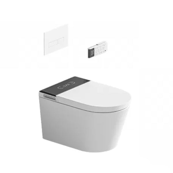 Modern Floor Standing Bidet White Ceramic with Bidet And Seat Horizontal Black Clearhalo 'Bathroom Remodel & Bathroom Fixtures' 'Bidets' 'Home Improvement' 'home_improvement' 'home_improvement_bidets' 'Toilets & Bidets' 7644350