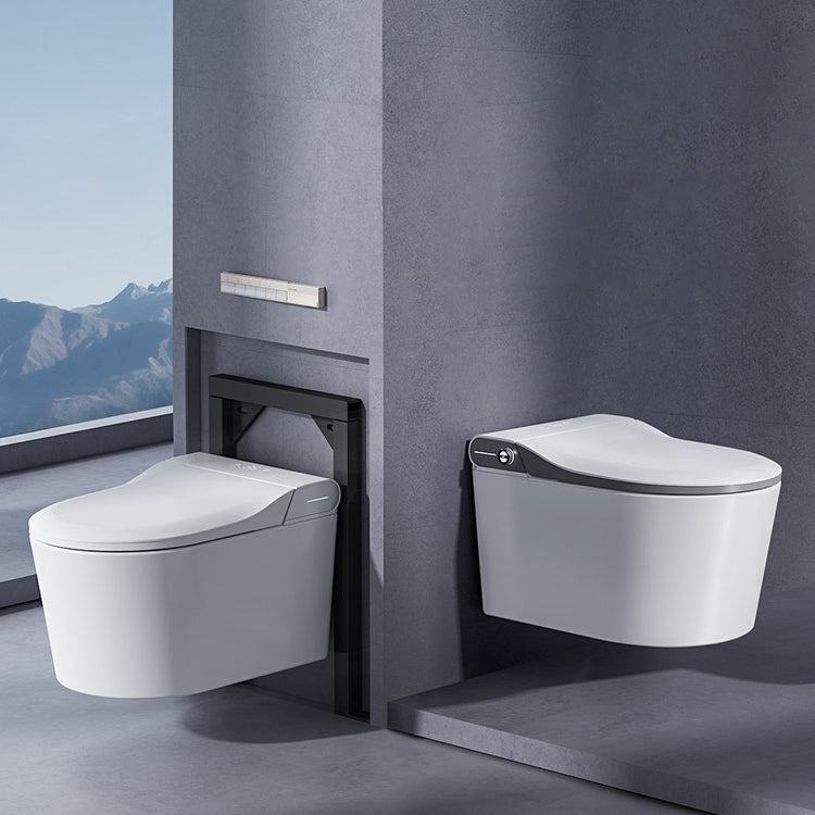 Contemporary Floor Standing Bidet White Ceramic with Bidet And Seat Horizontal Clearhalo 'Bathroom Remodel & Bathroom Fixtures' 'Bidets' 'Home Improvement' 'home_improvement' 'home_improvement_bidets' 'Toilets & Bidets' 7644364