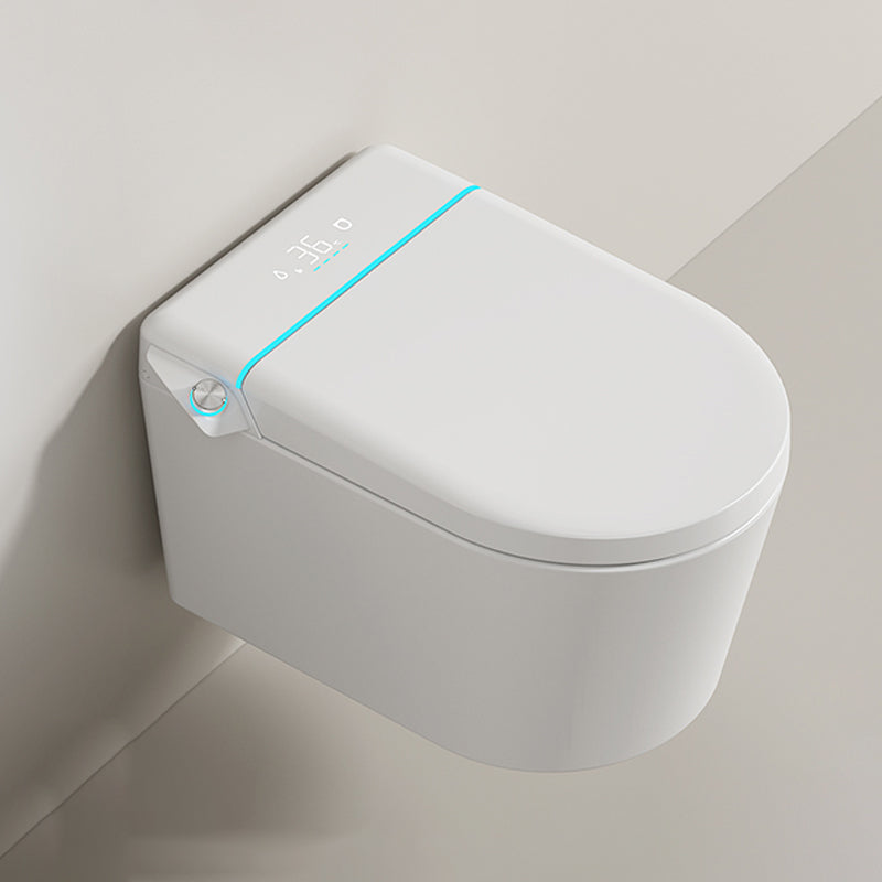 Contemporary White Wall Mounted Bidet Horizontal Ceramic with Bidet And Seat Clearhalo 'Bathroom Remodel & Bathroom Fixtures' 'Bidets' 'Home Improvement' 'home_improvement' 'home_improvement_bidets' 'Toilets & Bidets' 7644374