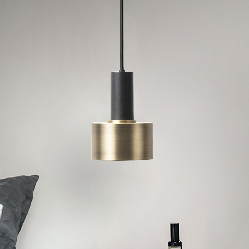 Modernism Mini Pendant Light Metallic Single Light Hanging Ceiling Light Black-Gold Clearhalo 'Ceiling Lights' 'Modern Pendants' 'Modern' 'Pendant Lights' 'Pendants' Lighting' 764899