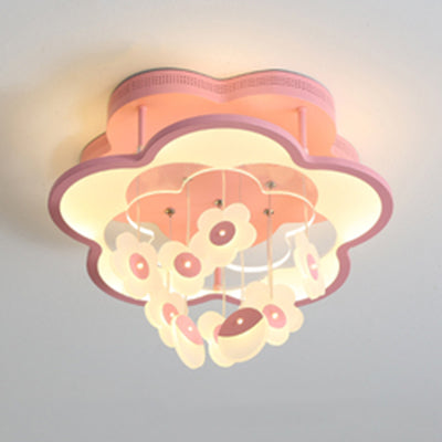 Blossom Adult Kid Bedroom Ceiling Light Acrylic Modern LED Flushmount Light Fixture Clearhalo 'Ceiling Lights' 'Close To Ceiling Lights' 'Close to ceiling' 'Flush mount' Lighting' 76621