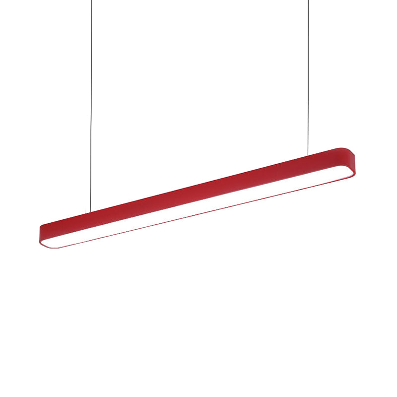 Tubular Hanging Lamp Contemporary Metal Led Red/Blue/Yellow Ceiling Pendant Light for Dining Room Clearhalo 'Ceiling Lights' 'Modern Pendants' 'Modern' 'Pendant Lights' 'Pendants' Lighting' 767677