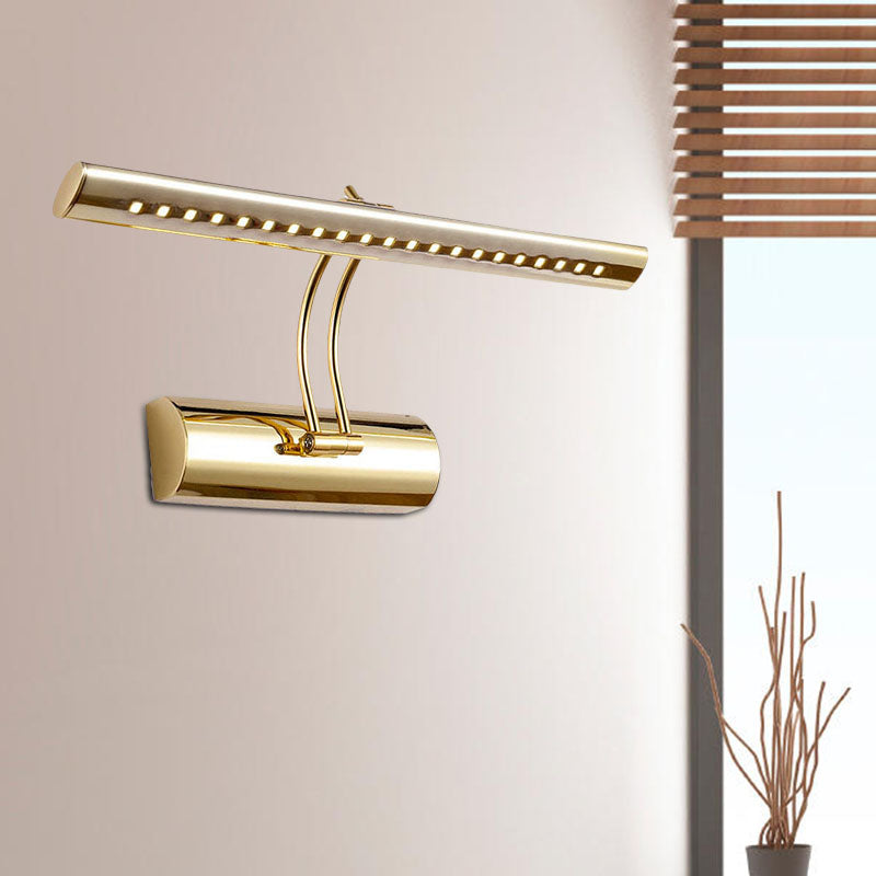 16"/21.5" Wide Linear Wall Mounted Lamp Modernism Metal LED Bathroom Vanity Wall Sconce in Gold Finish Clearhalo 'Modern wall lights' 'Modern' 'Vanity Lights' 'Wall Lights' Lighting' 767699